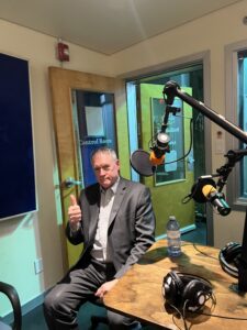 Thom Armstrong, CEO, CHFBC in studio at Vancouver Co-op Radio